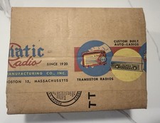 1955 Automatic Tom Thumb 528 Mini Tube Radio Complete Boxes Manual Ivory picture