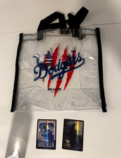 Los Angeles LA Dodgers Godzilla Minus Zero Tote Bag and 2 Trading Cards 2026 SGA picture