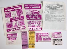 Vtg 70s Car Show Hotrod World of Wheels VAN-A-RAMA Event Pass Ticket Lot NOS picture