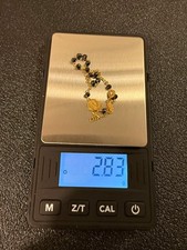 Solid 18k Gold Our Lady of Guadalupe rosary Onyx bracelet from Gabriele Amorth picture