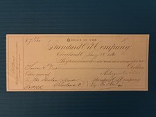 1881 Standard Oil Company Cleveland OH Draft / Payment Order – Rockefeller Era picture
