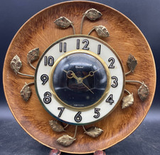 Vintage Retro MCM United Metal Goods Electric Wall Clock Made in USA WORKS picture