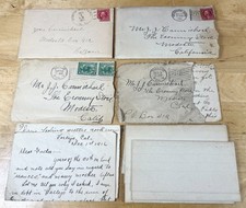 Vtg Hand-Written Letters Son to Father Early 1900’s The Economy Store Modesto CA picture