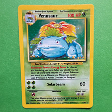 Pokémon Wizards 1999 Base Set Venusaur Holo Non-Sport Trading Card 15/102 picture