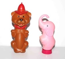 Vintage Avon Huggy Bear Bubble Bath Bo-Bo the Elephant Non-Tear Shampoo Bottles picture