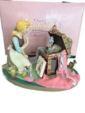 Disney Cinderella with Mice Sewing Figurine Music Box -45th Anniversary, 1995 picture