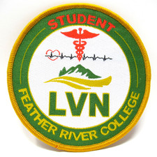 Feather River College LVN Student Patch Nursing Medical Heartbeat Emblem picture