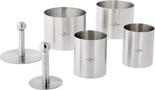 Küchenprofi Stainless Steel 6-Piece Forming Rings with Tamper/Pushers, Silver picture