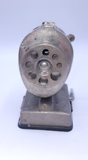 Vintage BOSTON VACUUM MOUNT PENCIL SHARPENER Self-Feeding 8 Hole Hand Crank G picture