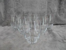 Libbey Tumbler Glasses Set of 6 Clear Crystal Stemless Wine Water Glasses  picture