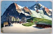 Antique Switzerland Postcard KLEINE SCHEIDEGG Jungfrau 1914 picture