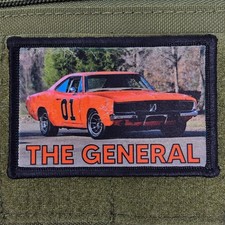 General Lee Patch Car Moral Tactical Meme Military Army USA Flag Hook & Loop 3x2 picture