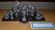 Michael Ricker Pewter Children’s Orchestra Complete 11 Piece Set With Stage picture