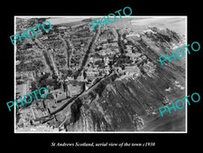OLD LARGE HISTORIC PHOTO OF ST ANDREWS SCOTLAND AERIAL VIEW OF THE TOWN c1930 1 picture