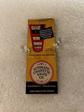 1940’s? Automatic Cigarette Sales Wheeling West Virginia Wv Matchbook Vintage picture