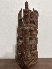Intricate Vintage Vishnu Riding Garuda 13