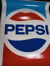 4 PEPSI SODA STICKERS DECAL POP VENDING MACHINE COOLER ORIGINAL 18X25 LARGE  picture
