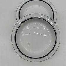 Dansk Christianshavn Bistro White Blue Rimmed Soup Salad Bowl 8