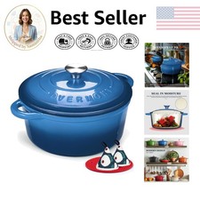 Versatile 4.5QT Enameled Cast Iron Cookware Set - Includes Potholders picture