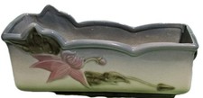 Hull USA Pottery Woodland Window Box  Planter Pink Green and Yellow picture