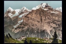 Photo:Murren Bernese Oberland Switzerland c1890s Mountain Village View picture