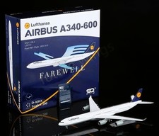 SQ Wings L2293 Lufthansa Airbus A340-600 Farewell D-AIHX Diecast 1/200 Jet Model picture
