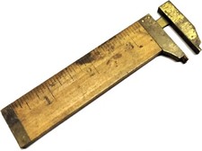 Nice Old STANLEY 136 Caliper Boxwood & Brass Rule picture