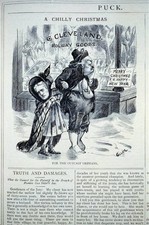 Belva Lockwood Benjamin Butler 1884 Puck Christmas Orphans Cartoon Snow picture