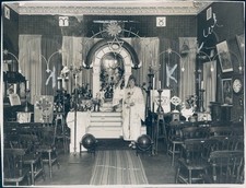 1926 Elizabeth Mary Skinner Railway Station Church Denmark Hill Altar Photo picture