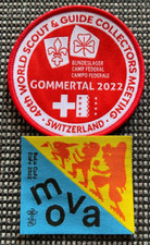 2022, 2x Badge, 40th World Scout & Guide Collectors Meeting &Swiss National Camp picture