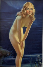 Vintage Mabel Rollins Harris 7x5 Pin-Up Print September Morn Original 1930 picture