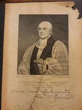 Very Old Antique Photo Of Rev. Alexander Viets Griswold Signed yours affectionat picture