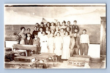 RPPC 1910. MCCRACKEN, KANSAS INTERIOR OF CLASSROOM. POSTCARD A1 picture