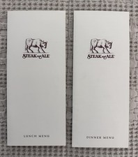 Vintage Steak & Ale Restaurant Lunch and Dinner Menus - Beautiful condition picture