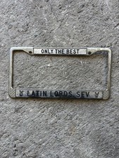VTG Lowrider Car Club Latin Lords SFV San Fernando Valley CA License Plate RARE picture