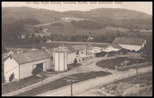 Tully, New York Tully Farms, Assembly Pk Purple Cancel, Real Photo Postcard RPPC picture