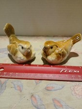 Vintage Bone China brownish birds salt & pepper shakers taiwan (w stoppers) picture