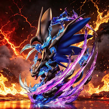 24Cm/9.44In Anime Pokemon Figure Charizard X Action Figures Pvc Statue Desktop picture