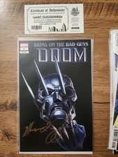 BRING ON THE BAD GUYS DOOM MIDTOWN VARIANT SIGNED BY MARC GUGGENHEIM  picture