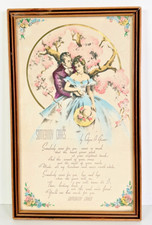Vintage SOMEBODY CARES Edgar A. Guest Poem Framed Print 1938 Victorian picture