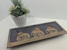 Handpainted Rustic Christmas Wood Tray picture