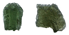 5.03 Gram Two Natural Moldavite Crystal Facet Gemstone Specimen Rough B24A116 picture