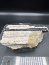1.5Lb Raw Black Tourmaline in White Quartz Specimen Very Rare picture