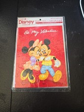 Vintage CLEO mickey & Minnie valentine's day Greeting Card Puzzle rare sealed  picture