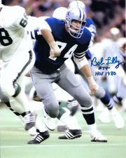 Dallas Cowboy Legend Bob Lilly Signed Autographed 8x10 Photograph picture