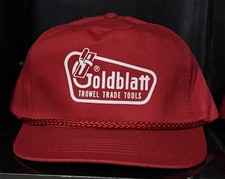 Vintage Goldblatt Trowel Trade Tools Red Rope Snapback Hat USA Workwear picture