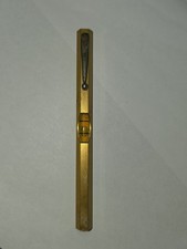 Vintage Stevens Gold Tone Pocket Spirit Level With Clip picture
