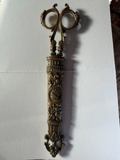 Crowned Scissors Victorian Artisan Brass Sheath  Art Nouveau Early  Royalty picture