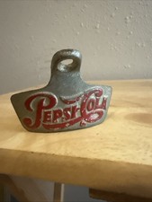 VTG 1943 to 1970s Pepsi-Cola Starr X Wall-Mounted Bottle Opener Brown Co. picture