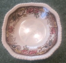 7 Johnson Brothers Devonshire Brown Multicolor Square Soup Bowls. 118579 picture